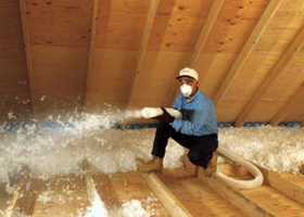 Attic insulation slows heat transfer and air flow, boosting air conditioning efficiency.